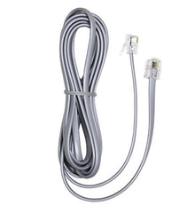 Silver RJ-11 Line Cords LC4C07 (4PIN) - Lot of 10 New